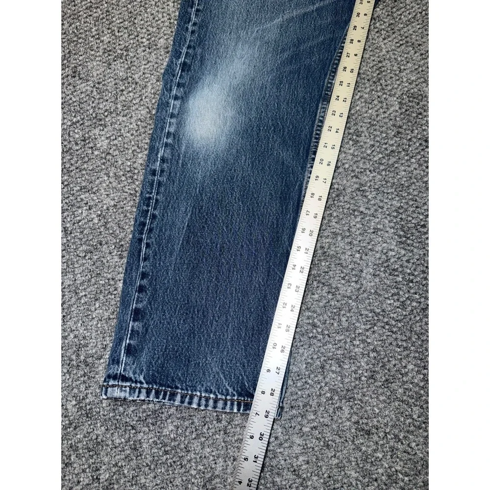 Levi's 505 Regular Fit Straight Leg Dark Wash Blue Denim Jeans‎ W38 L29